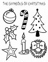 Christmas Symbols Coloring Drawings Easy Drawing Simple Countdown Pages Kids Printable Clip Days Color Lilluna Natale Disegni Twelve Holiday Activity sketch template