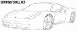 458 Drawingforall Carro F430 Coches Carros sketch template