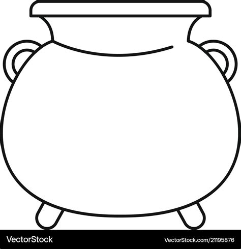 cauldron pot icon outline style royalty  vector image