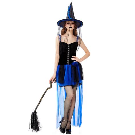sexy gothic black witch mini high low dress adult