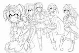 Coloring Pages Magica Madoka Template sketch template