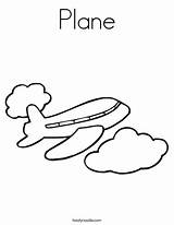 Plane Coloring Worksheet Airplane Passenger Print Template Clouds Outline Twistynoodle Favorites Login Add Ll Built California Usa Noodle sketch template