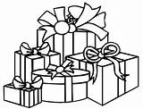 Coloring Gift Pages Presents Boxes Kids sketch template