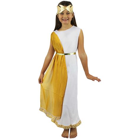 girls roman goddess toga costume i love fancy dress