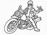 Guy Motorcycle Coloring Cool His Printable Pages Description sketch template