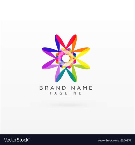 creative abstract vibrant logo design royalty  vector