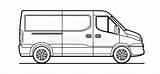 Minivan sketch template