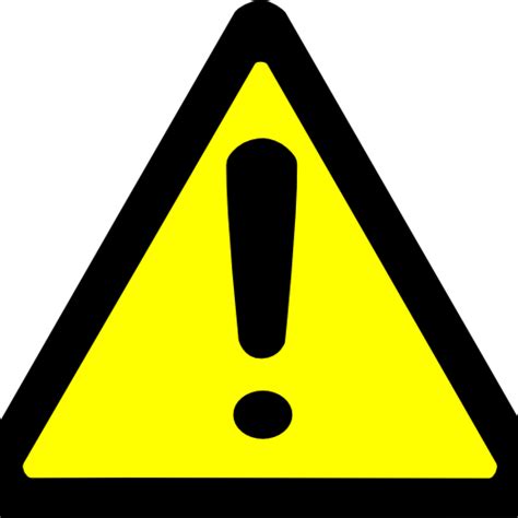 warning sign clipart warning sign clip art  clker yellow warning triangle png