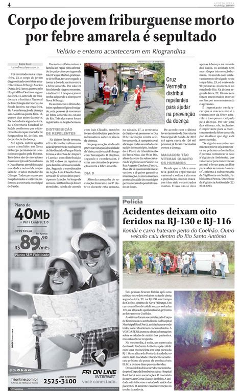 Edição De 24 De Janeiro De 2018 Jornal A Voz Da Serra