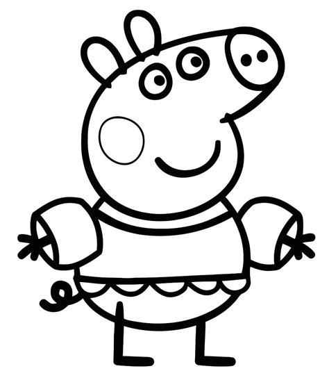 peppa pig coloring pages    clipartmag