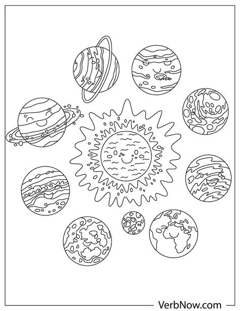 solar system coloring pages book   printable