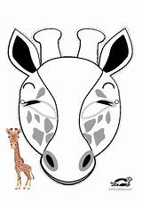 Giraffe Printable Masks Mask Print Krokotak Animal Kids Crafts Mascara Para Coloring Printables Masque Templates Template Horse Carnaval Pages Nios sketch template