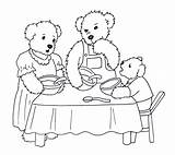 Bears Goldilocks Three Coloring Pages Clipart Printable Template Drawing Color Clip Kids Sketch Print Getcolorings Library Getdrawings Colorings sketch template