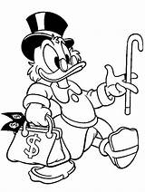 Coloring Scrooge Duck Uncle Pages Mc Disney Tales Donald sketch template