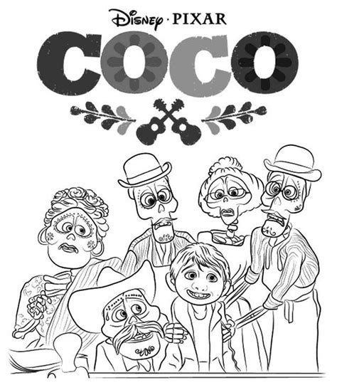 coco characters disney coloring page disney coloring pages coloring