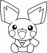 Pichu Pokémon sketch template