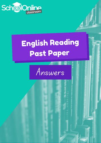 ks english reading  paper answers pack  teaching resources