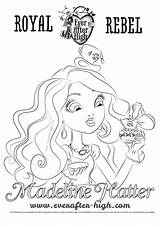 Madeline Coloring Hatter Pages High Ever After Face Monster Sheets Library Clipart sketch template