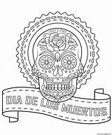 Coloring Muertos Los Dia Pages Calavera Printable Color Online Book sketch template