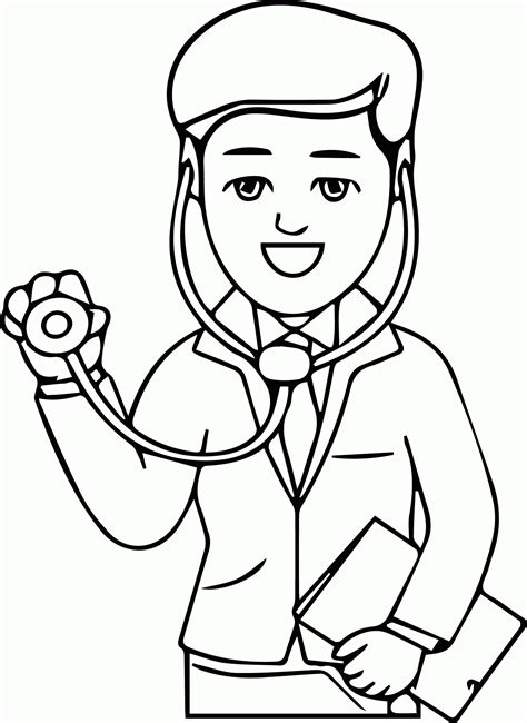 doctor coloring page coloring home