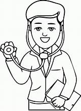 Doctor Coloring Pages Pro Printable Kids Girl Preschool Comments Coloringhome sketch template