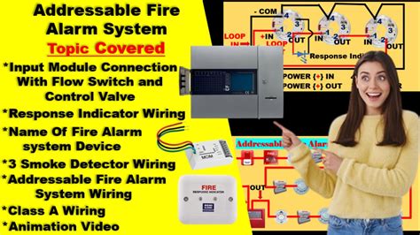 addressable fire alarm system wiring diagram  devices installation youtube