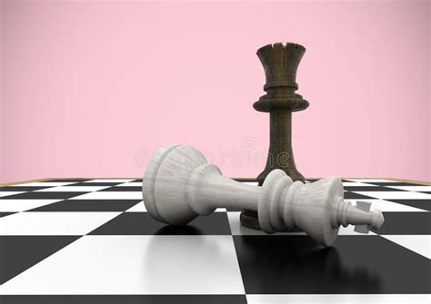 chess pieces  pink background stock illustration illustration