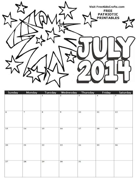 july coloring calendar coloring calendar patriotic printables
