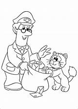 Pat Postman Coloring Pages Colouring Coloringpages1001 sketch template
