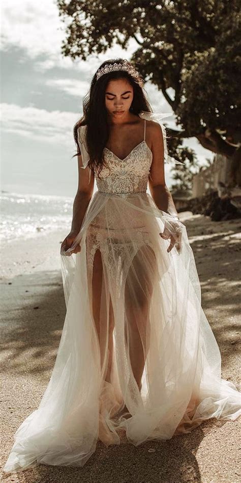Beach Wedding Dresses For Hot Weather Wedding Dresses Guide Sheer
