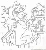 Cinderella Dancing Dance Coloring Pages Printable Entertainment Color sketch template