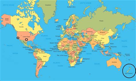 world map including  zealand  zealand    maps pinterest