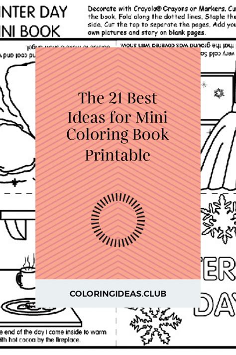 ideas  mini coloring book printable coloring books