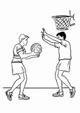 Baloncesto Colorare Disegno Basketteur Coloriage Ausmalbilder Parker Dessiner Educima sketch template