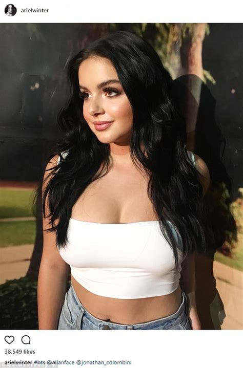 ariel winter shares peek from photo shoot on instagram daily mail online