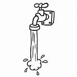 Tap Faucet Freehand sketch template