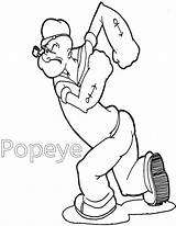 Sailor Popeye Coloring sketch template