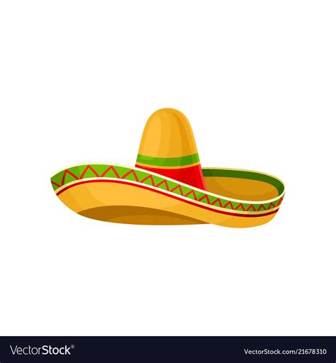 mexican sombrero hat   royalty  vector image
