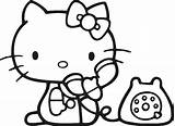 Kitty Hello Coloring Pages Printable Kids Colouring Sheets Printables sketch template