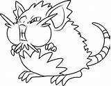 Raticate Pokemon Coloring Alola Pages Moon Sun Alolan Realistic Drawing Color Angry Pokémon Stars Coloringpages101 Categories Getdrawings Getcolorings Printable sketch template