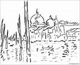 Venice Monet Coloring Pages Claude Printable Haystack Drawing Artist Color Supercoloring Famous Paintings Click Getdrawings Culture Arts Template Coloringpagesonly Impressionism sketch template