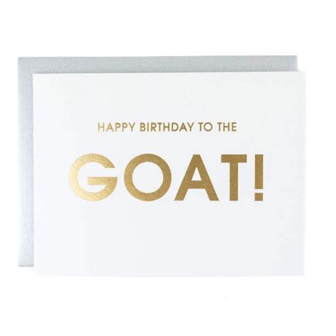 chez gagne happy birthday to the goat letterpress card