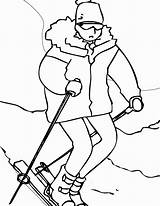 Coloring Pages Winter Sports Printable Sport Skiing Ink Color Getcolorings Online Getdrawings sketch template