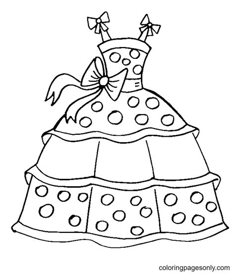 beautiful princess dress coloring page  printable coloring pages