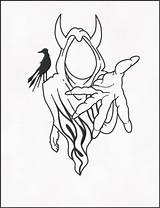 Icp Wraith Clown Insane Posse Shangri Getcolorings Devil Outlines sketch template