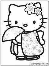 Hello Kitty Coloring Cute sketch template