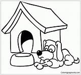 Dog House Coloring Color Pages Online Printable Coloringpagesonly sketch template