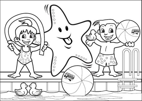 colouring pages swimming pool  summer coloring pages coloring