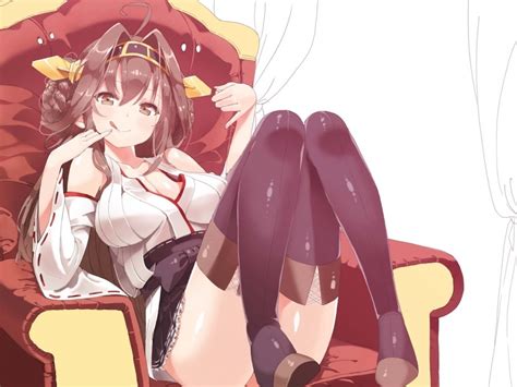 Mx2j Kongou Kancolle Kantai Collection 10s 1girl Black