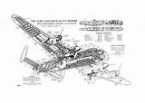 Lancaster Avro Cutaway Drawing Flight Print Poster Flightglobalimages sketch template